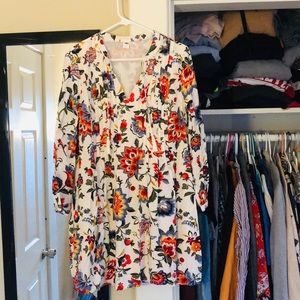 Old Navy White + Floral Dress